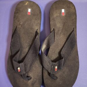 TOMMY HILFIGER SANDLES SIZE 7 DARK BLUE